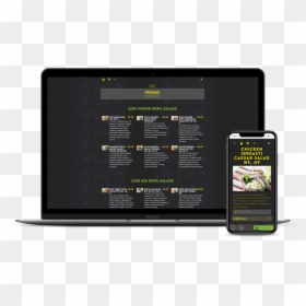 Laptop And Phone Menu Mockup, HD Png Download - phone mockup png