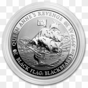 2019 1 Oz Tuvalu Black Flag Series Queen Anne"s Revenge - Cash, HD Png Download - mexico flag eagle png
