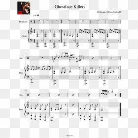 Ghostface Killers Sheet Music For Piano, Percussion - Circles Post Malone Alto Sax Sheet Music, HD Png Download - ghostface png