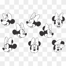 Minnie Mouse Logo Vector - Minnie Mouse Coloring Pages, HD Png Download - minnie face png
