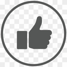 Thumbs Up Icon In Circle, HD Png Download - white thumbs up png