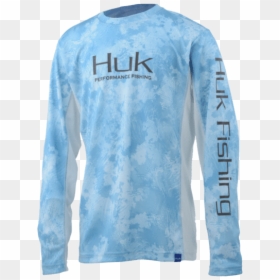Huk Youth Icon X Camo Long Sleeve Shirt"  Class= - Long-sleeved T-shirt, HD Png Download - youth icon png