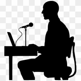 People Computer Clipart Png, Transparent Png - microphone with cord png