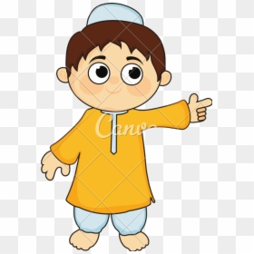 Illustration Of Cute Little Muslim Boy - Cute Muslim Boy Cartoon, HD Png Download - cute icons png
