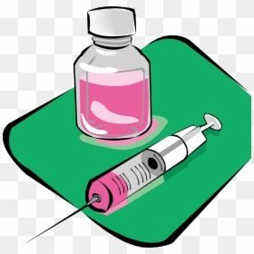 Sewing Needle Drawing Syringe - Syringe And Needle Cartoon, HD Png Download - medical clipart png