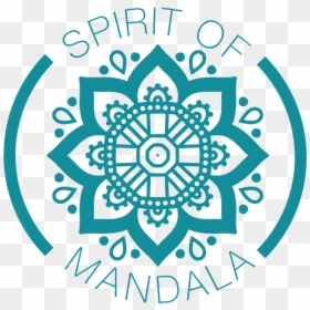 Spirit Of Mandala Logo V15 Transparent Turquoise - Mandala Past Present Future, HD Png Download - mandala png transparent