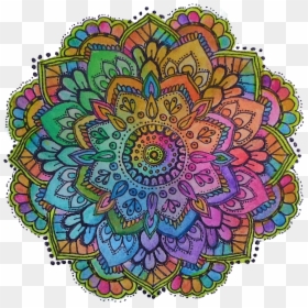 Rainbow Colourful Universe Png Transparent Mandala - Colorful Mandala Art Png, Png Download - mandala png transparent