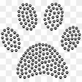 Paw Print Fractal - Mathematica Graphics3d, HD Png Download - paw print white png
