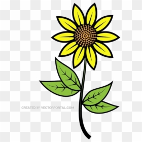 Sunflower Clip Art Free Vector Transparent Png - Flor De Girassol Vetor, Png Download - corona vector png