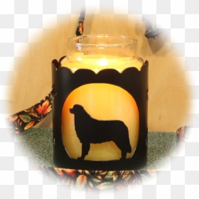 Bernese Mountain Dog Breed Jar Candle Holder - Silhouette, HD Png Download - candle silhouette png