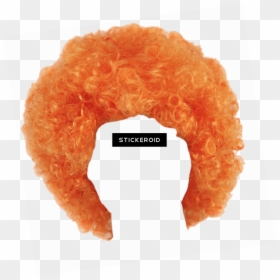 Wig Orange Curly - Transparent Background Clown Wig Transparent, HD Png Download - afro wig png