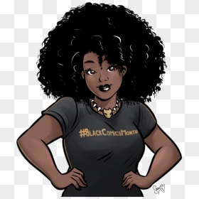 Disabled Comic Creators Exist Dammit Writer Creator - Femme Noire Dessin, HD Png Download - afro wig png