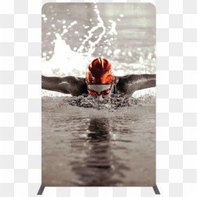 Strong Swimmer Black And White, HD Png Download - straight banner png