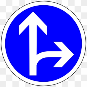Go Straight Or Right Traffic Sign, HD Png Download - straight banner png