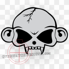 Transparent Punisher Skull Png - Monkey Skull And Bones Clipart, Png Download - grunge skull png