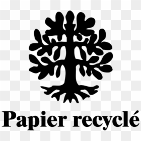 Logo Papier Recyclé Vectoriel, HD Png Download - white recycle symbol png