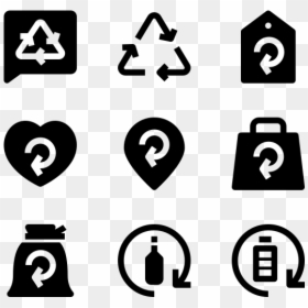 Contact Us Icons Png, Transparent Png - white recycle symbol png