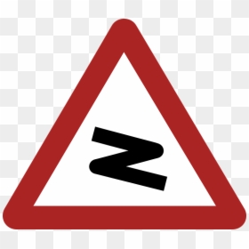 Señal De Advertencia De Peligro Curva Peligrosa - Loose Gravel Road Sign, HD Png Download - advertencia png