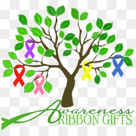 All Cancer Awareness Tree, HD Png Download - ovarian cancer ribbon png
