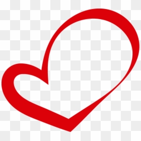 Curved Red Heart Outline Png Image - Transparent Red Heart Outline Png, Png Download - curved png