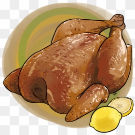 Rotisserie Chicken By Eveeoni - Rotisserie Chicken Art, HD Png Download - rotisserie chicken png