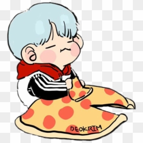 Pizza Bts Yoongi Bts Chibi Kawaii Bagtansonyeondan - Suga Bts Drawings Chibi, HD Png Download - bts chibi png