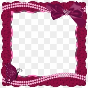 Frame Violet Border Design, HD Png Download - pearls clipart png