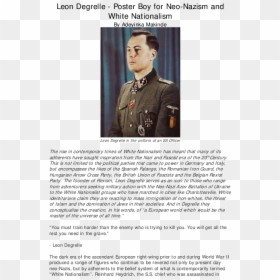 Leon Degrelle, HD Png Download - nazi uniform png