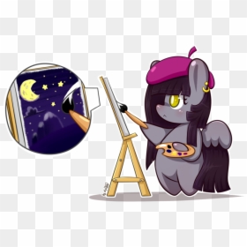 Paint Brushes Chibi, HD Png Download - moon outline png