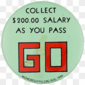 Transparent Go Button Png - Pass Go Collect $200, Png Download - go button png