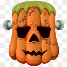 Frankenstein Halloween Clip Art Jack - Halloween Clipart Frankenstein Pumpkin, HD Png Download - jack png