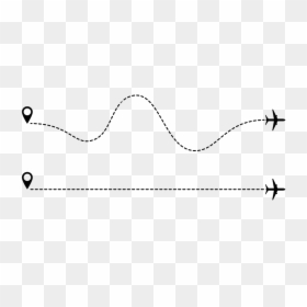 Dotted Line Transparent Png - Plane With Dotted Line, Png Download - dots line png