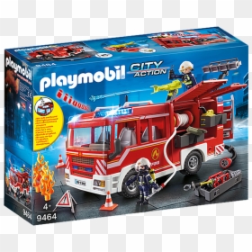 Playmobil Fire Engine - Playmobil Fire Truck, HD Png Download - cannon fire png