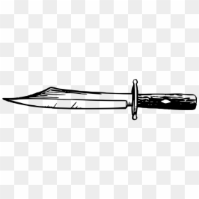 Pisau Belati Hitam Putih, HD Png Download - knife vector png