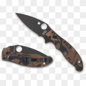 Transparent Knife Vector Png - Spyderco Manix 2 Brown Scales, Png Download - knife vector png