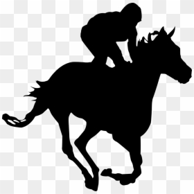 Cowgirl Riding Horse Silhouette, HD Png Download - running horse silhouette png