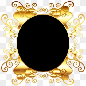 Oval Gold Frame Png Png Medium, Transparent Png - gold frame png vector
