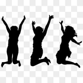 #silhouette #women #jumping #freetoedit - Jumping Silhouette, HD Png Download - women silhouette png