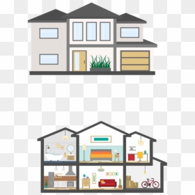 Collection Of Free Vector Apartments Home Improvement - Tell If A House Is South Facing, HD Png Download - home vector png