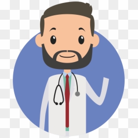 Cartoon Physician Drawing The Bearded Transprent Png - Doctor Drawing Png, Transparent Png - doctor cartoon png