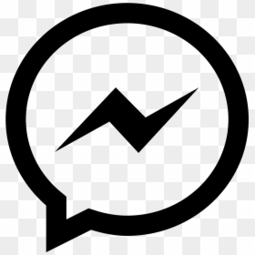 Facebook Messenger Logo Black, HD Png Download - facebook png icon