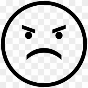 Angry Face Clipart Black And White, HD Png Download - angry face png