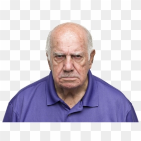 Angry Old Man, HD Png Download - angry face png