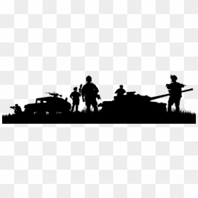 Military Silhouette Png, Transparent Png - soldier silhouette png