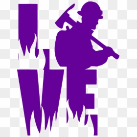 Love Firefighter Decal, HD Png Download - soldier silhouette png