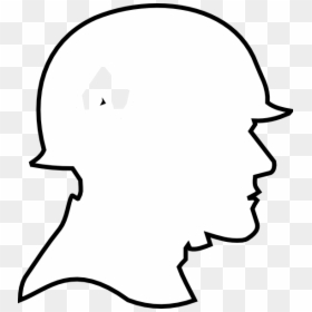 Anzac Soldier Head Outline, HD Png Download - soldier silhouette png