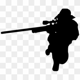 Sniper Silhouette Transparent Bg, HD Png Download - soldier silhouette png
