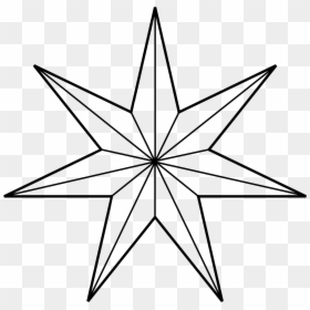 7 Pointed Nautical Star, HD Png Download - star outline png