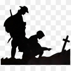 Transparent Silhouette Soldier Praying, HD Png Download - soldier silhouette png