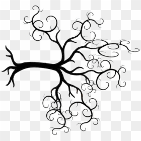 Tree Clip Art Black And White With Roots, HD Png Download - tree roots png